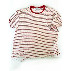 Iro Jeans Top Striped Ovversized Conah Distressed Linen_XS